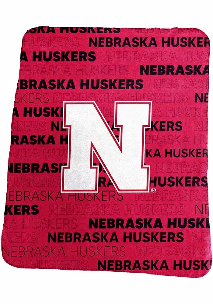Nebraska Cornhuskers Cardinal Logo Brands Classic design Fleece Blanket