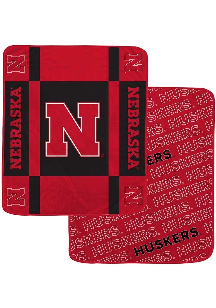 Red Nebraska Cornhuskers 60x70 plush Fleece Blanket