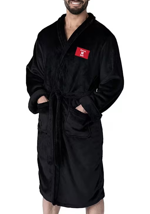 Black Nebraska Cornhuskers Dad Silk Touch Bathrobes