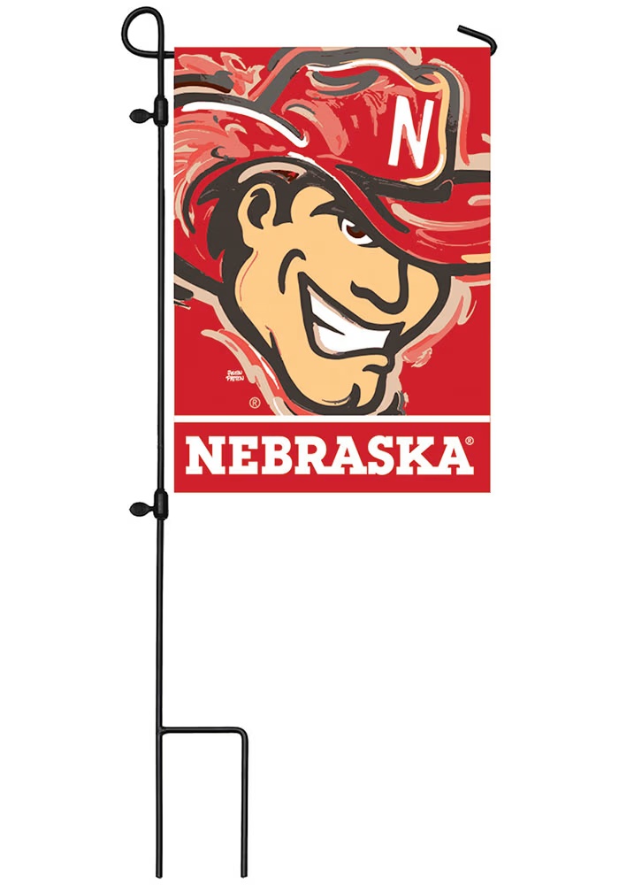 Red Nebraska Cornhuskers Justin Patten Garden Flag