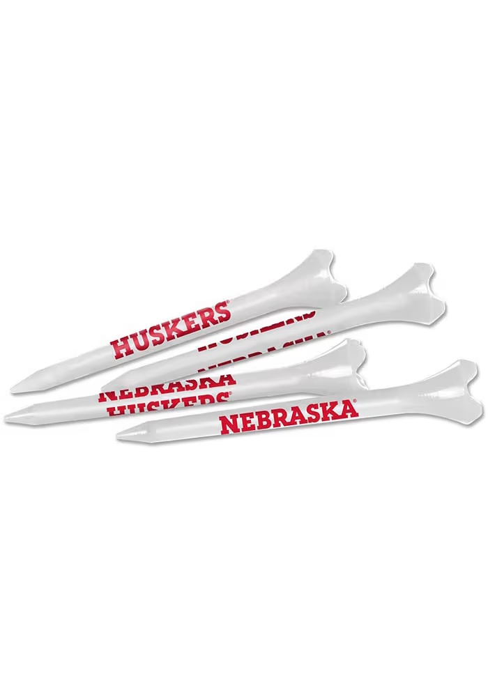 White Nebraska Cornhuskers 40 Pack Golf Tees