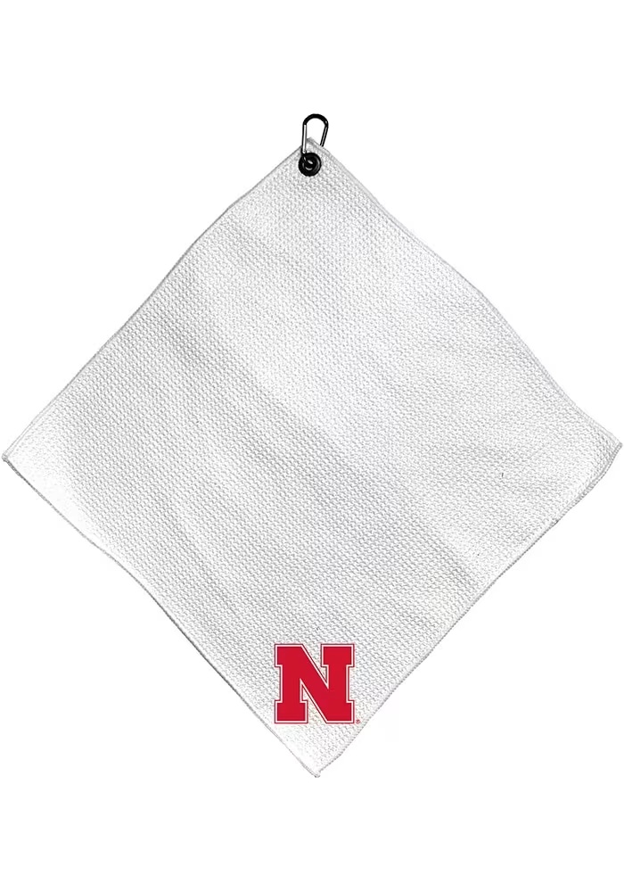 White Nebraska Cornhuskers Microfiber 15x15 Golf Towel