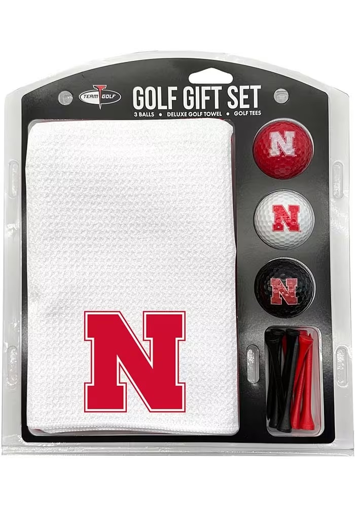 White Nebraska Cornhuskers Microfiber 16x40 Golf Gift Set