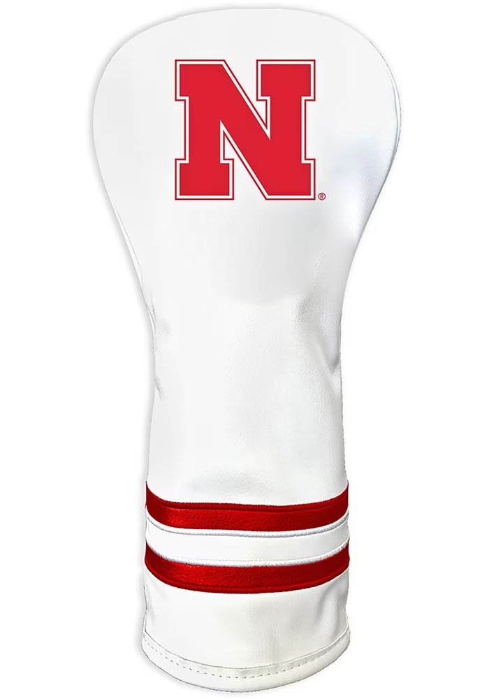 White Nebraska Cornhuskers Vintage Fairway Golf Headcover