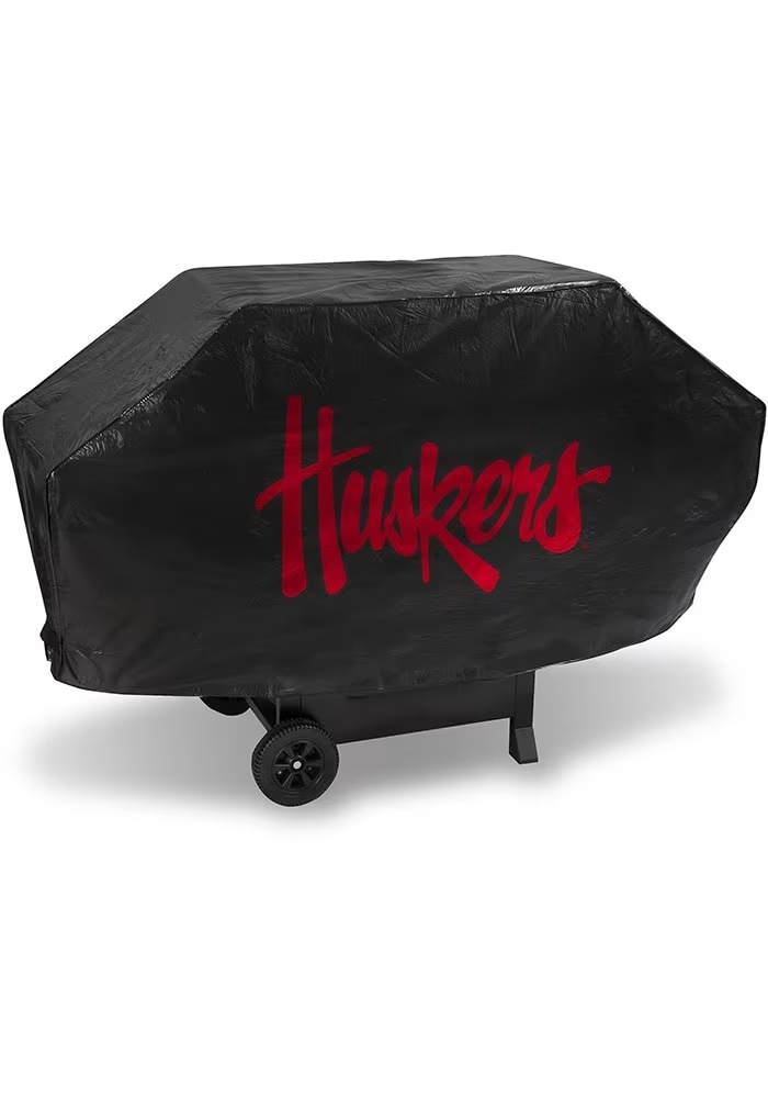 Black Nebraska Cornhuskers Deluxe Grill Cover