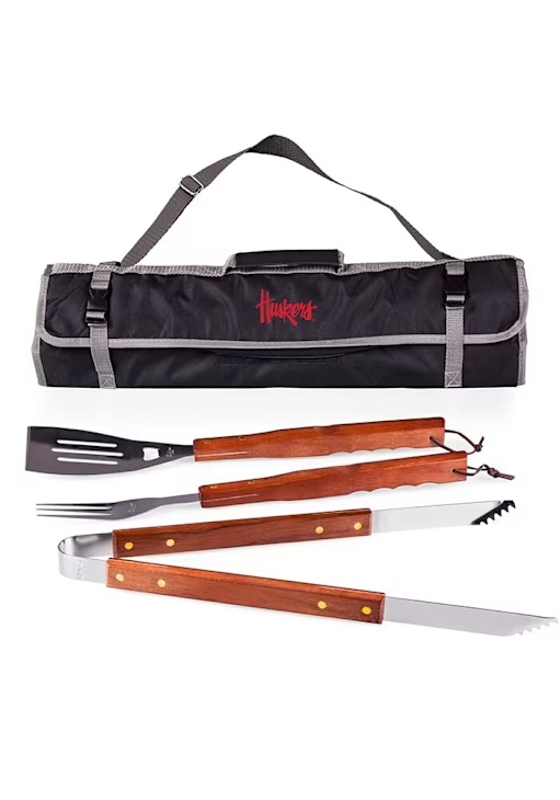 Black Nebraska Cornhuskers 3 Piece Tote Tool Set
