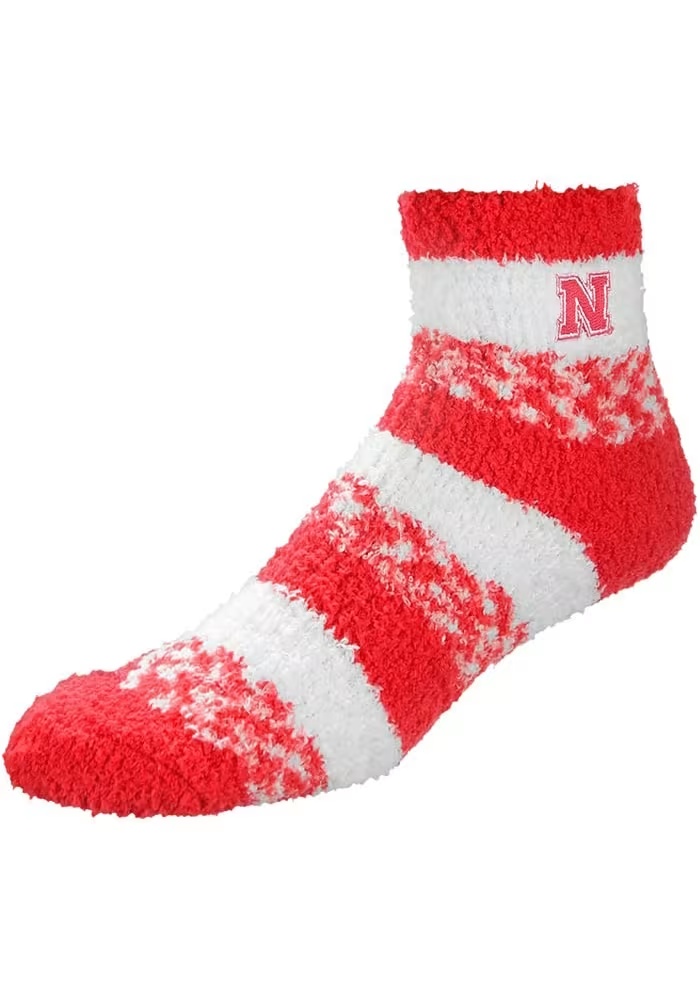 Stripe Nebraska Cornhuskers Womens Quarter Socks - Red