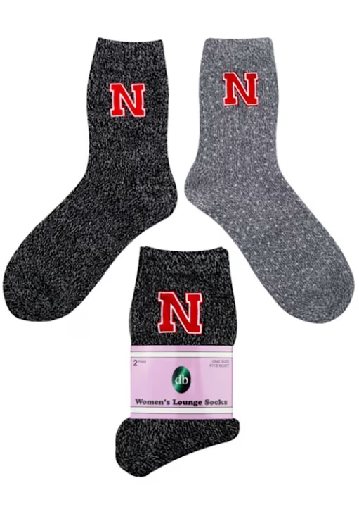 Lounge Nebraska Cornhuskers Womens Quarter Socks - Red