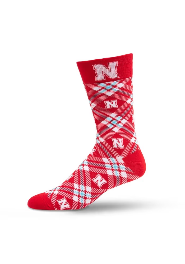 Casual Cotton Nebraska Cornhuskers Mens Dress Socks - Red