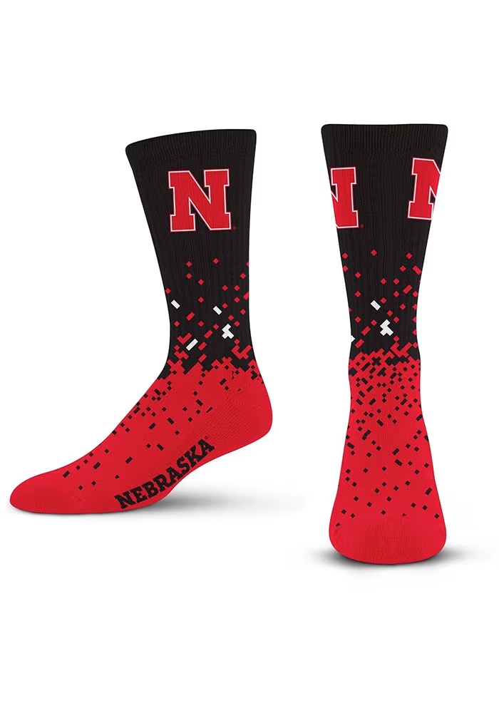 Spray Zone Nebraska Cornhuskers Mens Crew Socks - Red