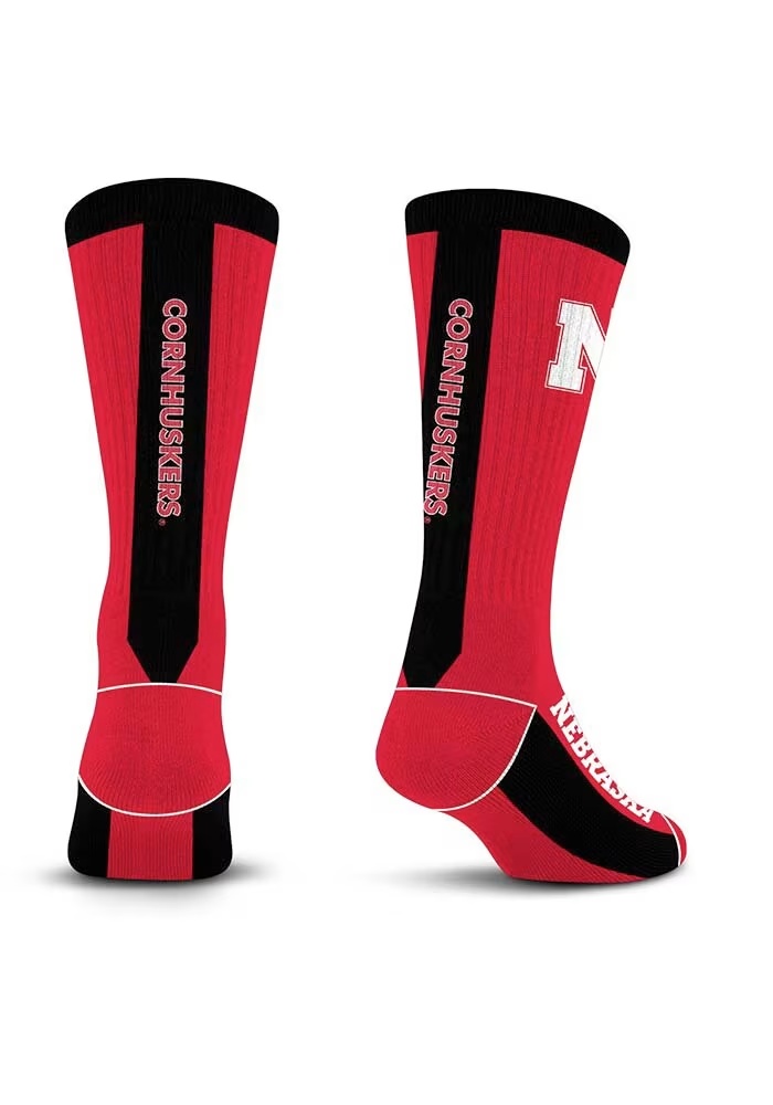 MVP Nebraska Cornhuskers Mens Crew Socks - Red