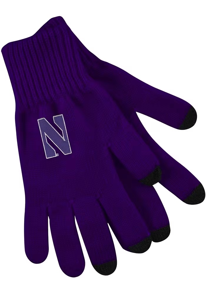 Northwestern Wildcats LogoFit Smart Touch Mens Gloves - Purple