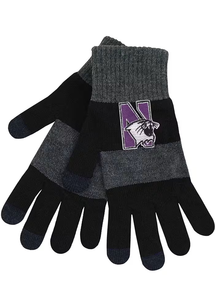 Northwestern Wildcats LogoFit Trixie Womens Gloves - Dark Grey