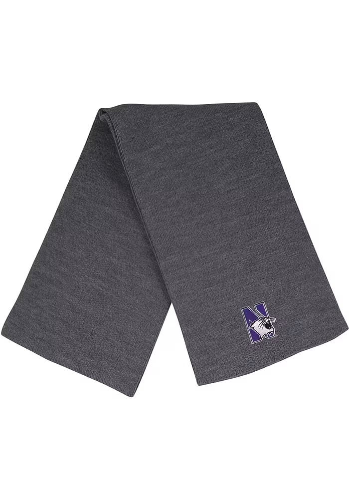 Northwestern Wildcats LogoFit Frosty Mens Scarf - Dark Grey