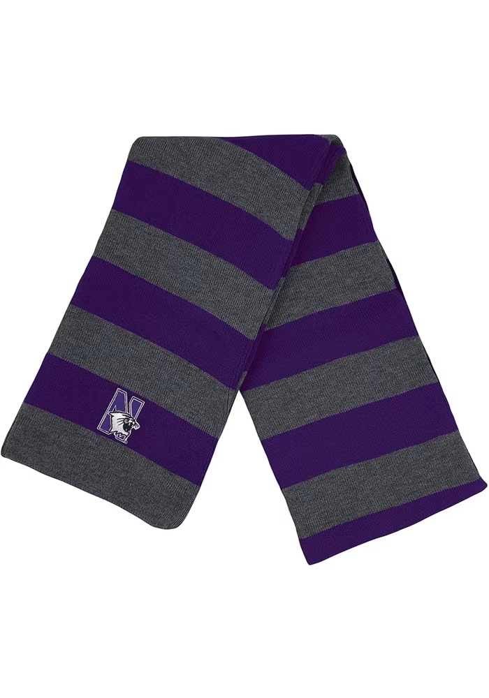 Northwestern Wildcats LogoFit Niagara Mens Scarf - Dark Grey