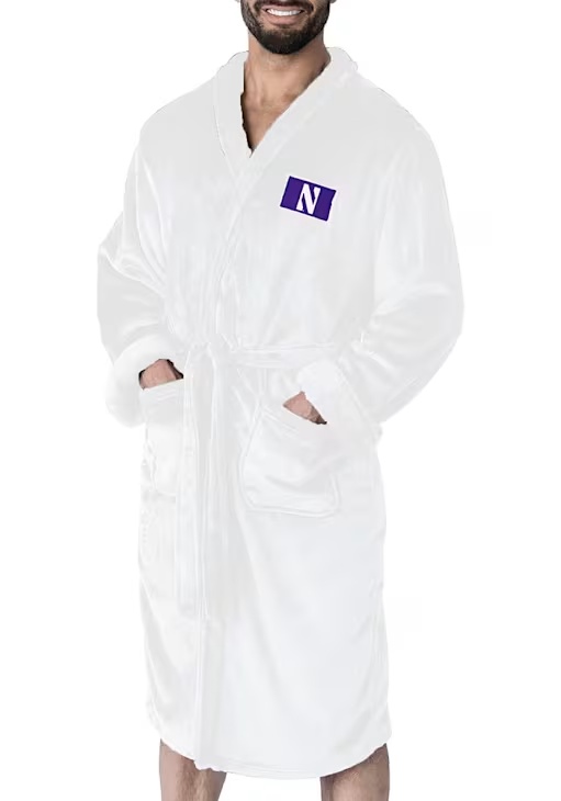 White Northwestern Wildcats L/XL Bathrobes