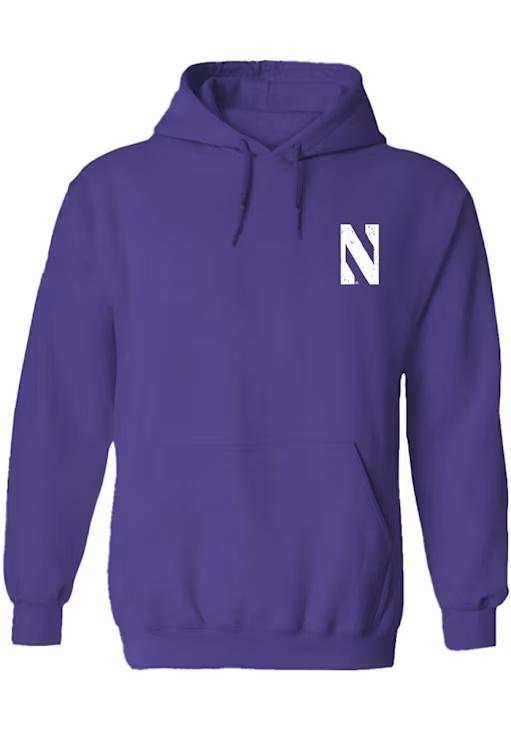Womens Northwestern Wildcats Purple Vive La Fete Impressions Hooded Sweatshirt