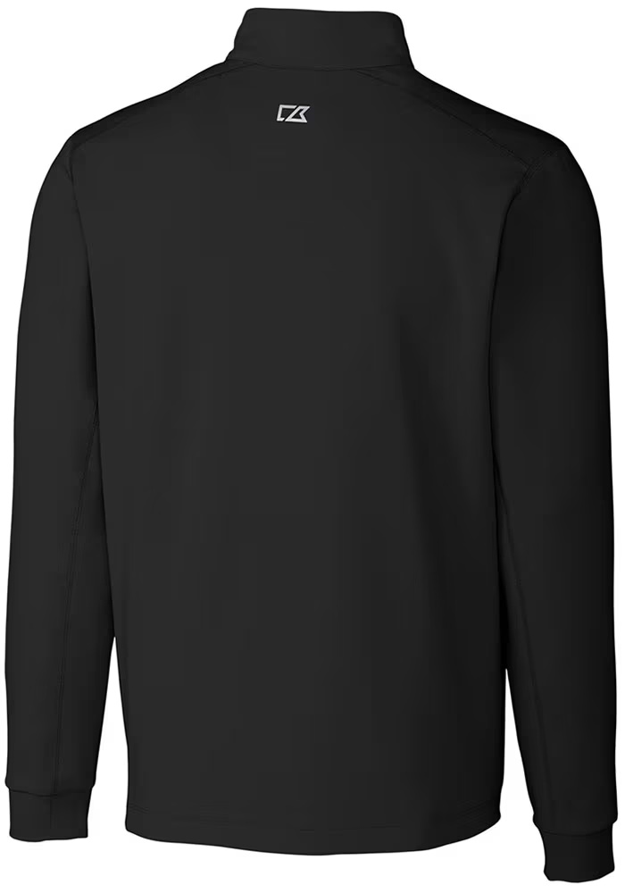 Mens Northwestern Wildcats Black Cutter and Buck Vault Traverse Qtr Zip