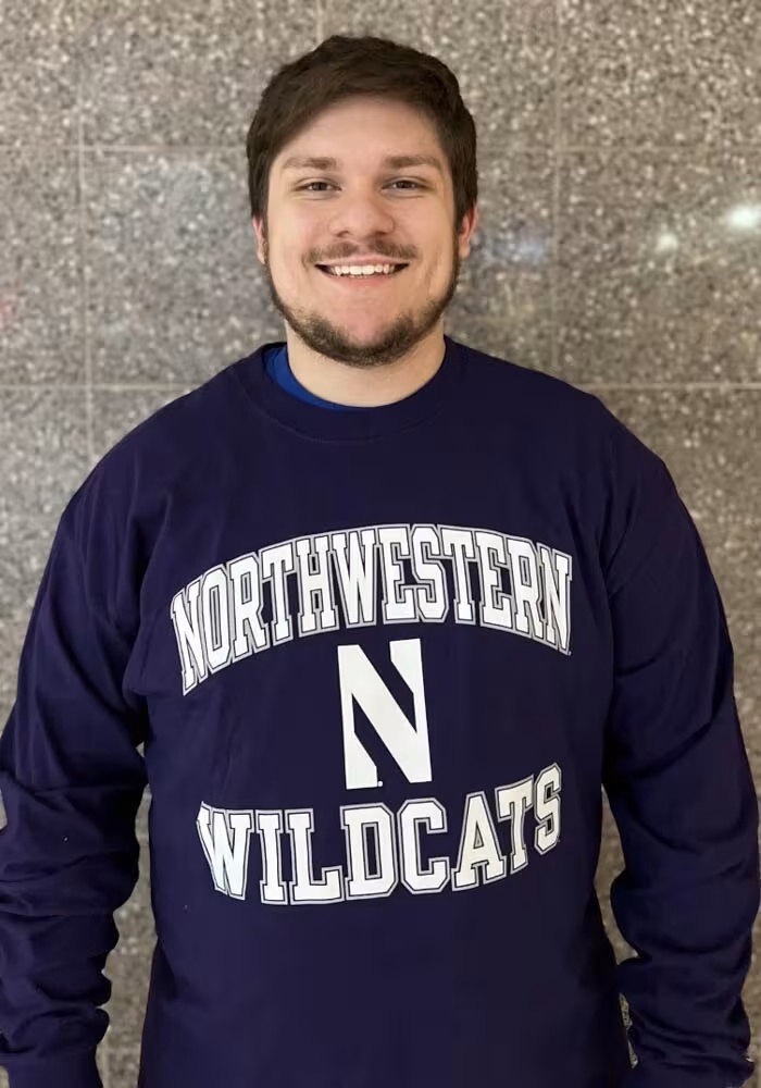 Mens Northwestern Wildcats Purple Champion Number One Tee
