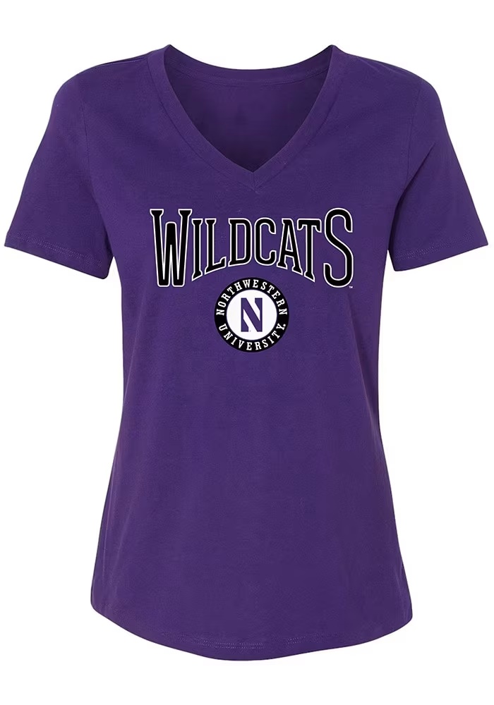 Northwestern Wildcats Purple Summit Sportswear Perfect V Short Sleeve T-Shirt