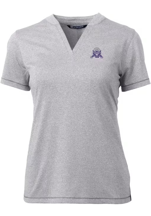 Northwestern Wildcats Grey Cutter and Buck Vault Forge Short Sleeve T-Shirt