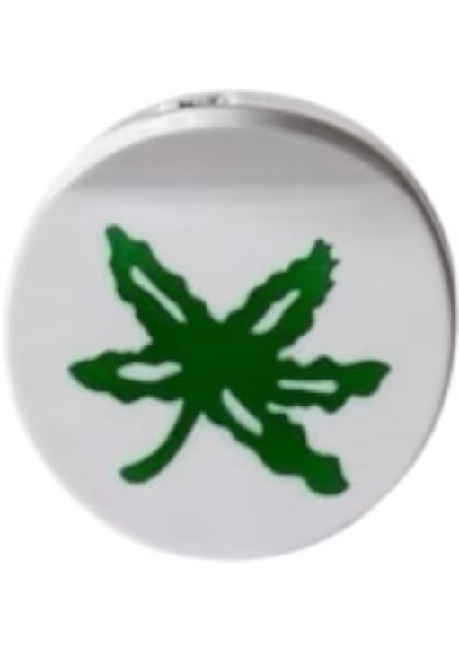 Ohio State Buckeyes  Circle Helmet Decal Womens Claw Clip - White
