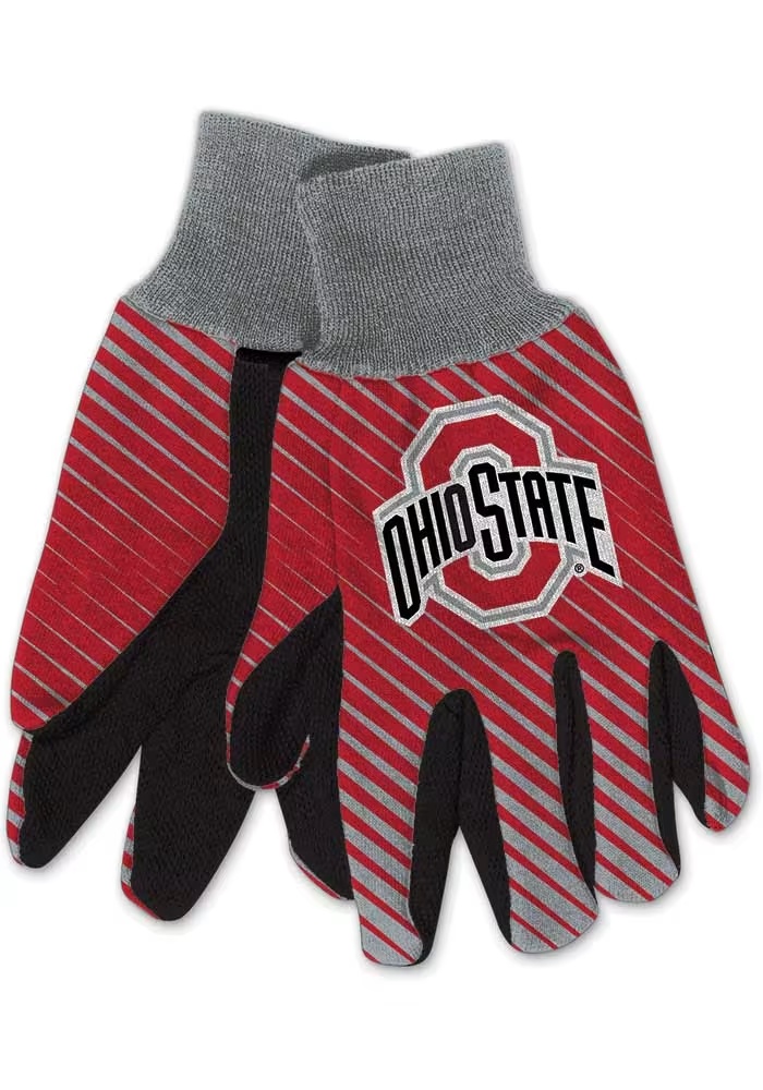 Ohio State Buckeyes  2 Tone Mens Gloves - Red