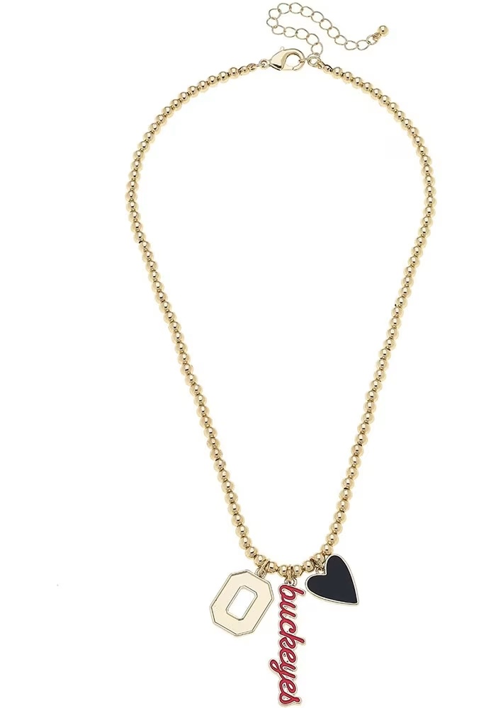 Ball Charm Ohio State Buckeyes Womens Necklace - Red
