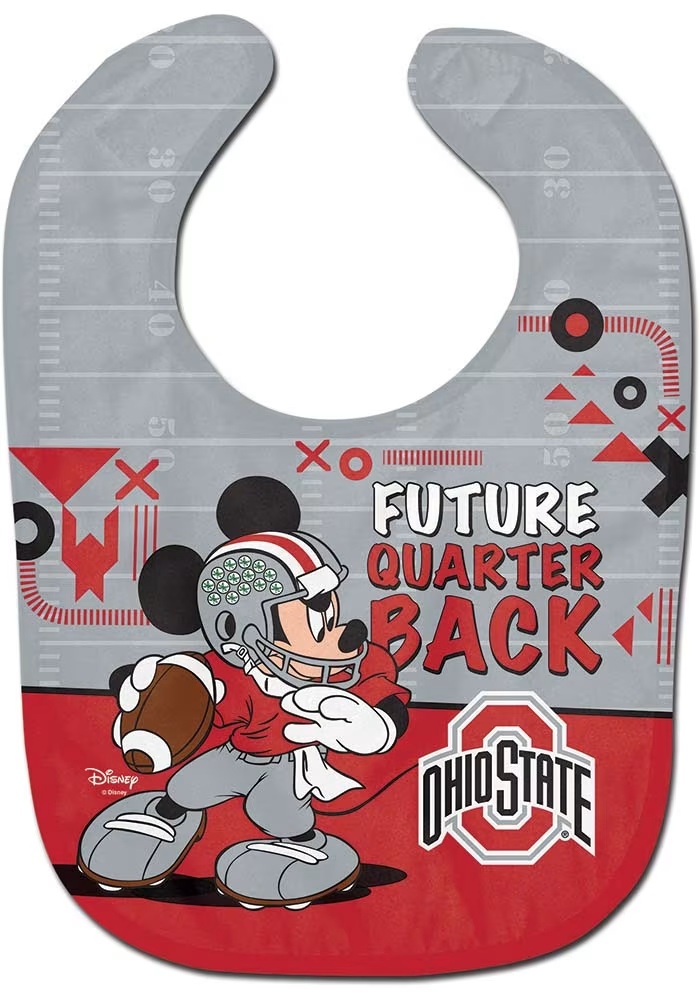 Ohio State Buckeyes  Mickey All Pro Baby Bib - Red