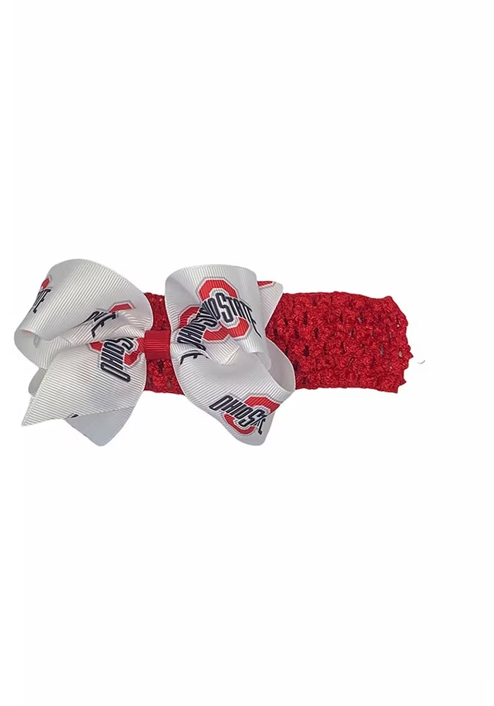 Crochet Ohio State Buckeyes Baby Headband - Red