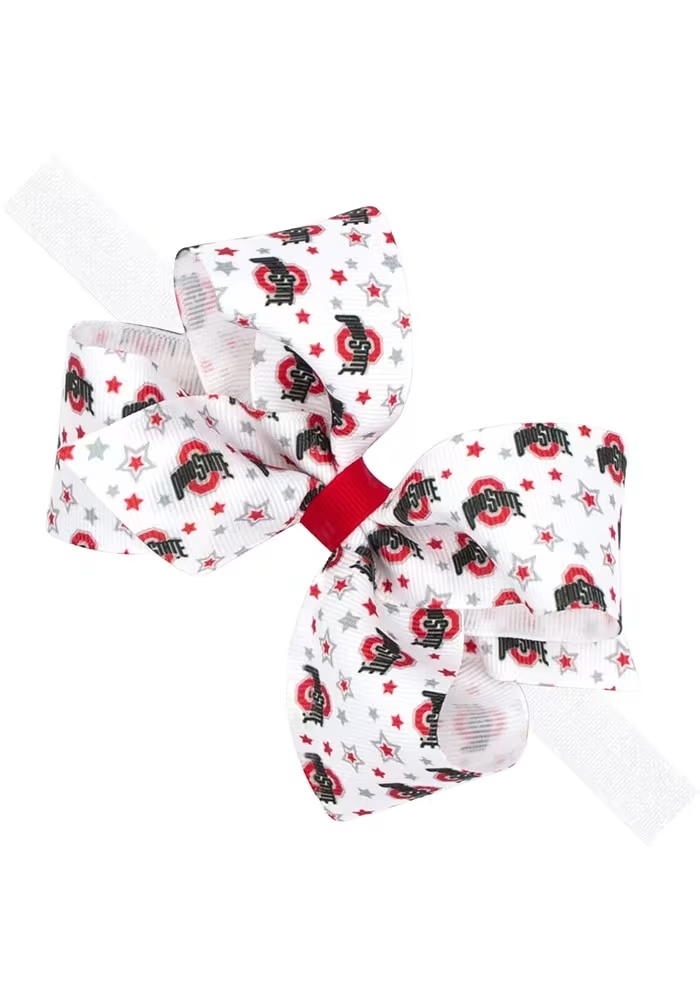 Star Bow Ohio State Buckeyes Baby Headband - Red
