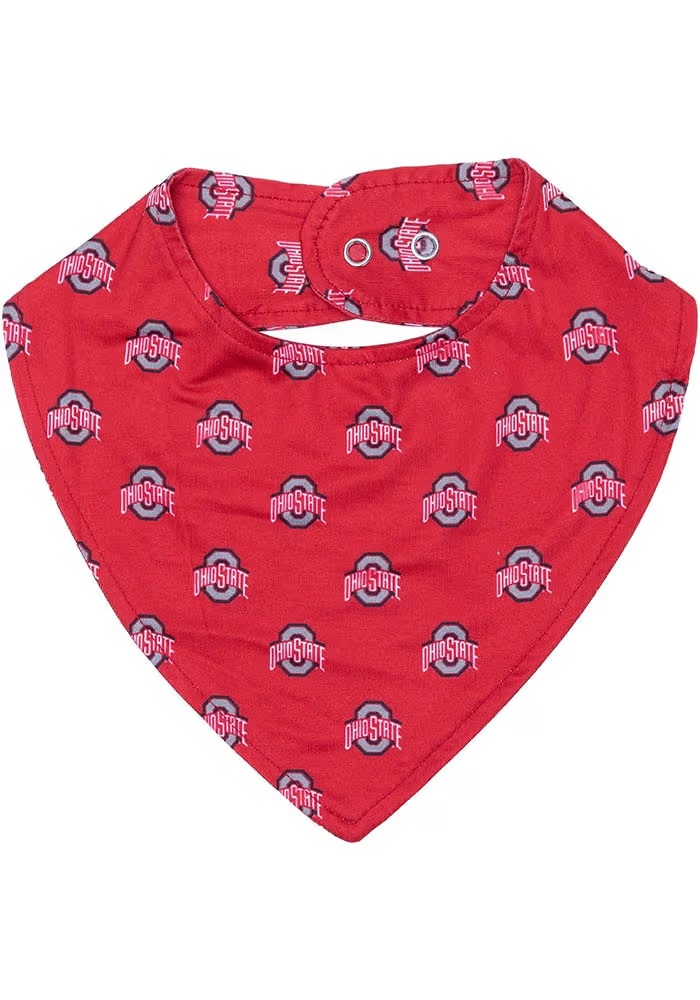 Snap Closure Ohio State Buckeyes Baby Bib - Red