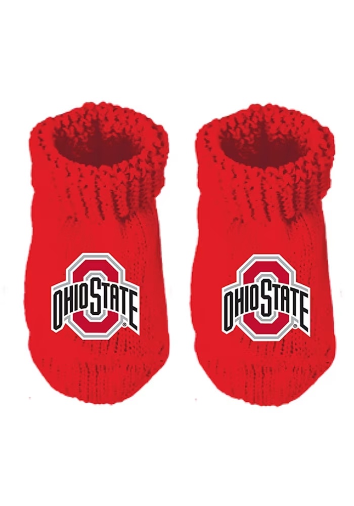 Team Color Ohio State Buckeyes Baby Bootie Boxed Set - Red
