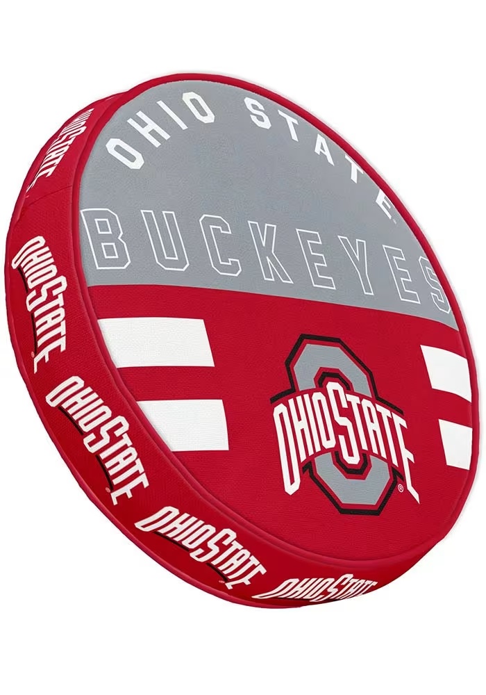 Red Buckeyes Circle Sqwish Pillow Throw Pillow