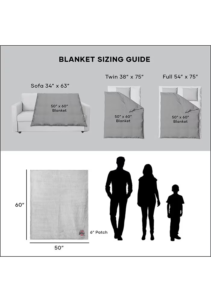 Ash Buckeyes Sweatshirt Throw Blanket Sweatshirt Blanket