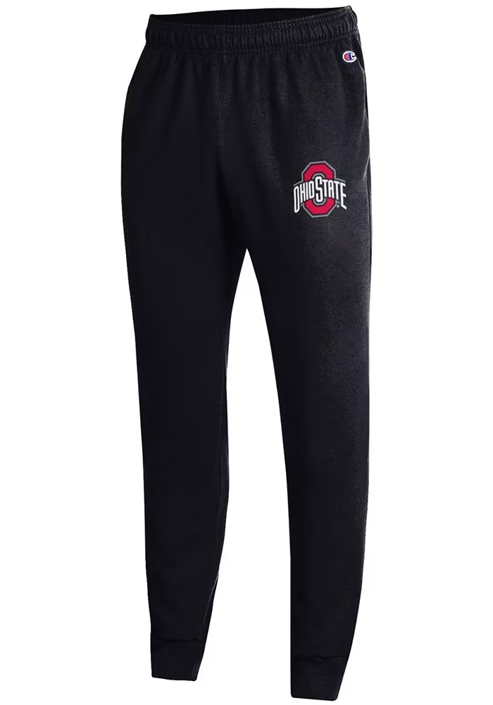 Mens Ohio State Buckeyes Black Champion Primary Logo Sweatpants