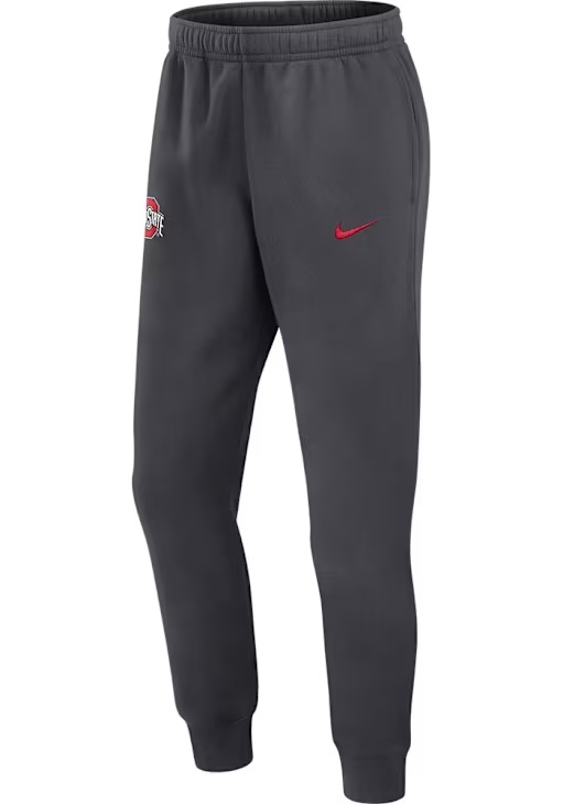 Mens Ohio State Buckeyes Anthracite Nike Team Issue Club Fleece Sweatpants