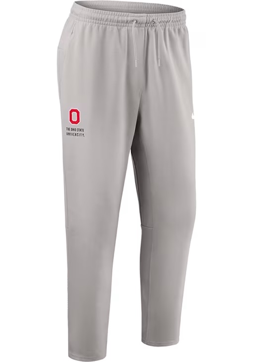 Mens Ohio State Buckeyes Grey Nike Dri-Fit Pants