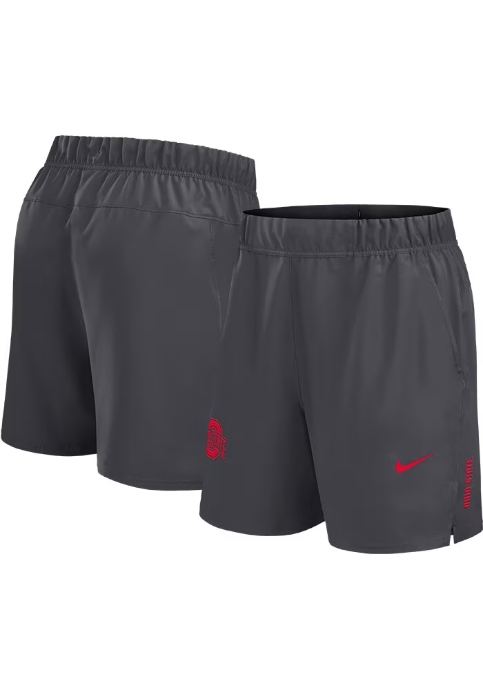 Mens Ohio State Buckeyes Charcoal Nike Victory Shorts