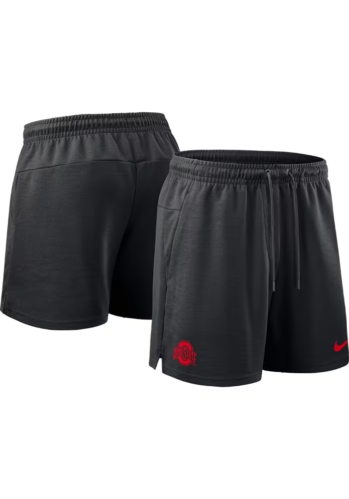Mens Ohio State Buckeyes Black Nike Dri-Fit Shorts