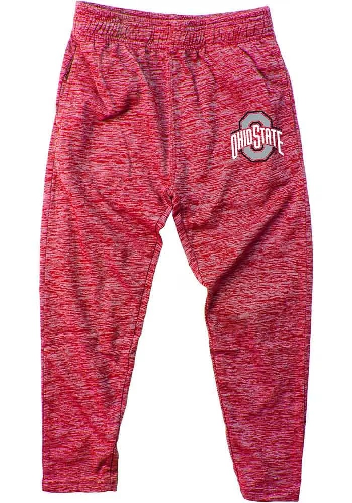 Boys Ohio State Buckeyes Red Wes and Willy Cloudy Yarn Sweatpants