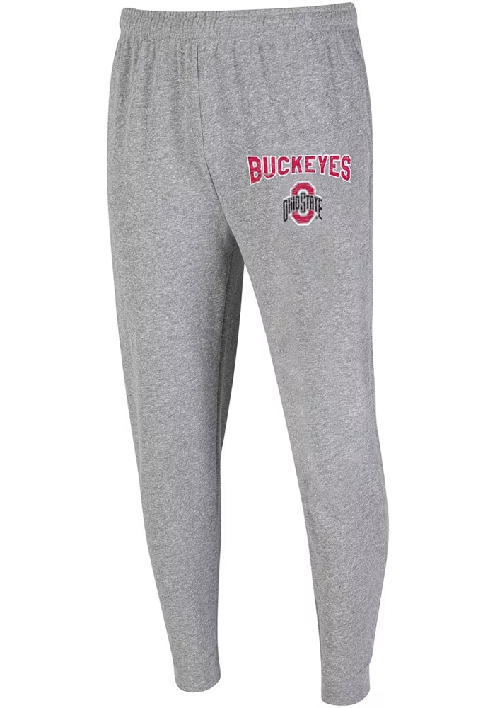 Mens Ohio State Buckeyes Grey Concepts Sport Banded Bottom Fashion Sweatpants