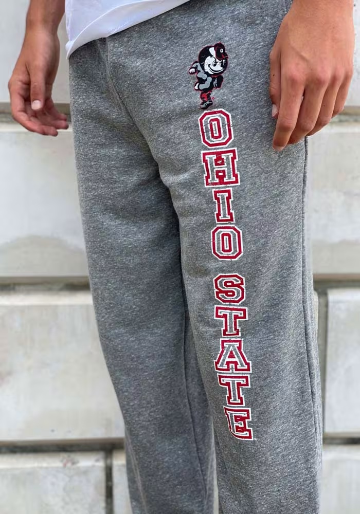 Mens Ohio State Buckeyes Grey Concepts Sport Mainstream Fashion Sweatpants