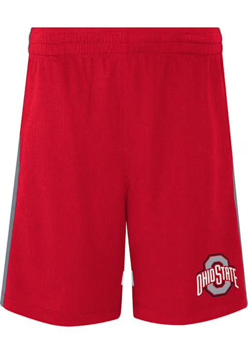 Boys Red Ohio State Buckeyes Fifty Yard Dash Shorts