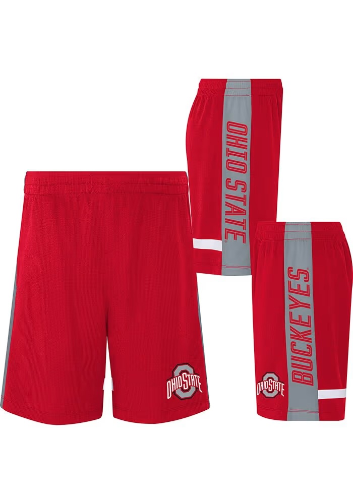 Boys Red Ohio State Buckeyes Fifty Yard Dash Shorts