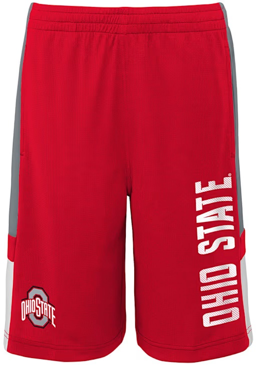 Boys Red Ohio State Buckeyes Lateral Shorts