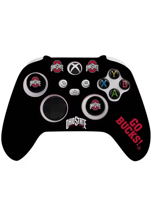 Black Ohio State Buckeyes Xbox  Controller Skin Computer Accessory