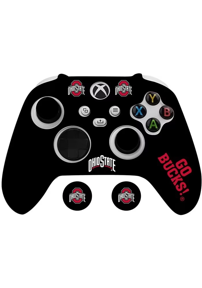 Black Ohio State Buckeyes Xbox  Controller Skin Computer Accessory