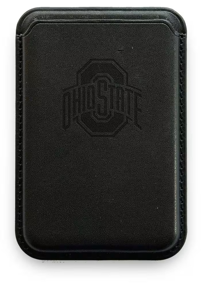 Black Ohio State Buckeyes Debossed Leather Phone Wallets