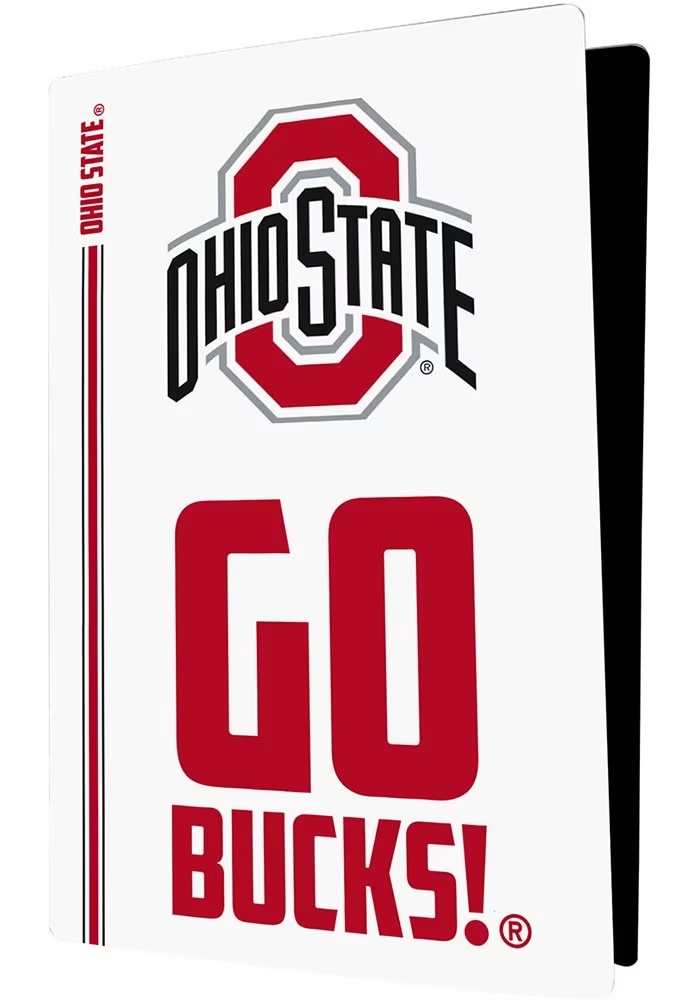 White Ohio State Buckeyes PS5 Standard Vinyl Wrap Computer Accessory
